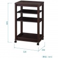 キッチン ワゴン 白井産業 収納 棚 キャスター付き コンパクト 一人暮らし ダーク ブラウン 幅52.8 高さ84.5 奥行39cm CEC-5540WADK セシルナ 写真7