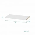 タナリオ専用 追加移動棚 白井産業 耐荷重10kg 専用取付金具付 オープンラック 収納棚 使用ラック本体外寸幅117cm 奥行29cm用 ホワイト 木目 TNL-T117AWH 写真7