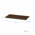 タナリオ専用 追加移動棚 白井産業 耐荷重10kg 専用取付金具付 オープンラック 収納棚 使用ラック本体外寸幅117cm 奥行29cm用 ダークブラウン TNL-T117ADK 写真7
