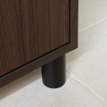 下駄箱 シューズボックス 玄関収納 木製 隙間 ちょい足しにぴったりな幅約33cmのコンパクトサイズ 約6足収納 ダークブラウン木目柄 写真7