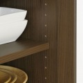 食器棚 白井産業 収納 ガラス扉 幅57cm 高さ181cm ダークブラウン キッチン収納 シンプル ベアルモ BRM-1855DGHBR 写真7