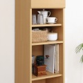 ゴミ箱上ラック 食器棚 幅38cm 高さ181cm ナチュラルブラウン キッチン 収納 シンプル キッチン収納 ベアルモ 写真7