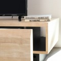 テレビ台 白井産業 幅120cm 高さ36cm ナチュラルブラウン 50V型対応 木質感のあるローボード ログーノ 写真7
