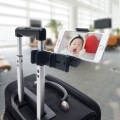 スマホホルダー 自撮り棒 コンパクト 折りたたみ 新幹線 飛行機 デスク クランプ ベッド チルト パン ロール 横向き 縦向き 角度調整  PDA-STN30BK 写真7