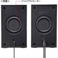 ハイパワーUSBスピーカー(ブラック) 写真7