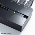 磁石付きUSB2.0手動切替器(ハブ付き・2回路) 写真7