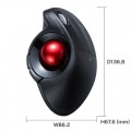 ワイヤレストラックボール Bluetooth チルトホイール マルチペアリング エルゴノミクス形状 手首が楽 5ボタン カウント切り替え 静音 Win/Mac対応 MA-BTTB179BK 写真7