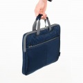 パソコンケース 13.3インチワイド 軽量 撥水 取っ手付き 小物収納ポケット ネイビー 写真7