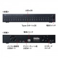 USB2.0 Type-C 20ポートハブ 写真7