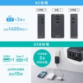 モバイルタップ (ACx3個口+Type-Cx2・USB-Ax1・PD33W) 写真7