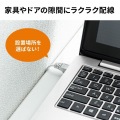 CAT7ウルトラフラットLANケーブル(5m、ホワイト) 写真7