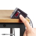 USB充電ポート付き便利タップ(クランプ固定式)ブラック色 写真7