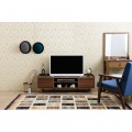 TWICE(トワイス) テレビ台 ローボード(幅120cm) テレビボード 収納 リビング収納 40型 40V 幅120cm コンパクト 天然木 おしゃれ ブラウン TW37-120L-BR 写真7