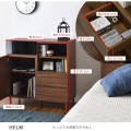 HELM(ヘルム) キャビネット(89cm幅) リビングボード チェスト 本棚 収納 引き出し 扉付 幅約90cm 北歐 モダン おしゃれ 木製 ブラウン HM90-90C-BR 写真7