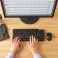 キーボード ワイヤレス マウス付 無線 USB 抗菌 薄型 ミニキーボード ワイヤレスキーボード メンブレン式 ブラック 写真8