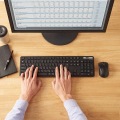 キーボード ワイヤレス マウス付 無線 USB 抗菌 薄型 フルキーボード ワイヤレスキーボード メンブレン式 ブラック 写真8