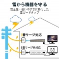延長コード 電源タップ 2P 10個口 回転 個別スイッチ 2.5m 雷サージ ほこりシャッター付 ブラック 写真8