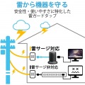 タワー型タップ/8個口/雷サージ付/ホコリ防止シャッター付/固定可能/5ポート合計出力4.8A/2.0m/ブラック 写真8