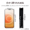 スマートフォン用三脚/自撮り棒/2way/コンパクト/ブラック 写真8