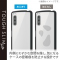 Xperia 10 IV/ケース/フレームカラー/背面クリア/ブラック 写真8
