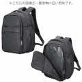 リュック バックパック 痛バッグ Mサイズ ビジネス 推し活 2Way使用 撥水加工 ショルダーバッグ付 レインカバー付属 ブラック 写真8