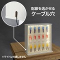 壁掛け コレクションケース アクスタマンション 3段 ミドルタイプ 推し活 グッズ 自立 ディスプレイケース フィギュアケース アクスタ 収納 LBR-380M-WW 写真8