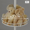 ぬいタワー ぬいぐるみ収納 ぬい活 推し活 オタ活 収納 コンパクト ラック ストッカー 円柱 大容量 つっぱり式 ハンモック 壁掛け 収納棚 LBR-350-WH ビビラボ 写真8