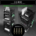 バウヒュッテ ゲーム機収納ラック BHS-380G-BK | ワゴン キャスター付き 収納 ラック スリム 写真8