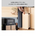 キャスターボックス 2分別 幅60 高さ90 DB-F2100 ナチュラル 宮武製作所 | プッシュ扉式 写真8