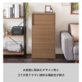 キャスターダストボックス プッシュ扉 45L 幅45 高さ90 木目柄 DB-F1100 ブラウン 宮武製作所 | キャスター付き 写真8