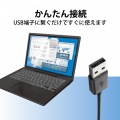 有線コンパクトキーボード/パンタグラフ式/薄型/ブラック 写真8