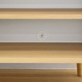 キャビネット 棚 白井産業 幅120cm 高さ86cm ホワイト ナチュラルブラウン 扉付 引出付き 50V型対応 TVボード サイドボード 収納 リビング NOR-8512DHWH 写真8