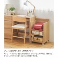デスク 白井産業 机 パソコンデスク デスクワーク 作業台 収納 中棚付き リビング 約幅60 奥行42 高さ72cm ナチュラルブラウン ナチュリカ NTU-7060DESKNA 写真8