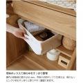 キャビネット 白井産業  リビング収納 サイドボード 扉付 引出付き 背面化粧有 組立簡単 ナチュラルブラウン 幅90 高さ72 奥行42cm ナチュリカ NTU-7090DH NA 写真8