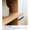オープンラック 白井産業 棚 シェルフ 本棚 リビング収納 背面化粧有 配線穴 ナチュラルブラウン 幅90 高さ72 奥行42cm ナチュリカ NTU-7090R NA 写真8