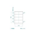 フリーラック タナリオ TNL-9059 WH | 幅:約60cm 高さ:約90cm ホワイト 白木目 全棚可動 シェルフ カラーボックス 書斎 オフィス 事務所 写真8