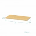 タナリオ専用 追加移動棚 白井産業 耐荷重10kg 専用取付金具付 使用ラック本体外寸幅59 奥行29cm用 ナチュラルブラウン 木目 TNL-T59ANA 写真8
