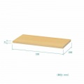 タナリオ専用 追加移動棚 白井産業 耐荷重10kg 専用取付金具付 使用ラック本体外寸幅117cm 奥行29cm用 ナチュラルブラウン 木目 TNL-T117ANA 写真8