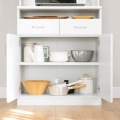 レンジ台 食器棚 幅78cm 高さ181cm ホワイト 白単色 キッチン 家電 収納 シンプル キッチン収納 ベアルモ 写真8