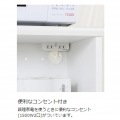 スライド付カウンターボード 白井産業 レンジ台 食器棚 スライド棚 キッチン収納 一人暮らし 幅:約58cm 高さ:約110cm ホワイト 白 モデレオ MDL-1160SDHWH 写真8