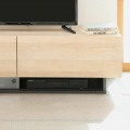 テレビ台 白井産業 幅120cm 高さ36cm ナチュラルブラウン 50V型対応 木質感のあるローボード ログーノ 写真8