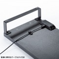 USBハブ付モニター台(ブラック) 写真7