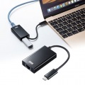 USB LAN 変換アダプタ USBハブポート付・ブラック USB-CVLAN4BKN | ハブ ポート LANポート サンワサプライ 写真8
