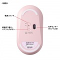 サンワサプライ 静音Bluetoothマウス 左右対称 ピンク MA-BBS333PK 写真7