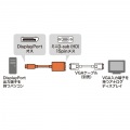 DisplayPort-VGA変換アダプタ ケーブル一体型 ケーブル長20cm 写真8