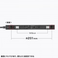 回転タップ(AC4個口＋Type-C＋USB-A・PD20W・ブラック) 写真8