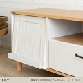 BILY(バイリー) テレビ台 ローボード(幅100cm) WH×NA ホワイト×ナチュラル 写真8