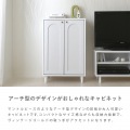 KAURA(カウラ)キャビネット(60 cm幅) キャビネット サイドボード 収納棚 リビングボード リビング収納 キッチン 本棚 扉収納 棚 ホワイト KA90-60C-WH 写真8