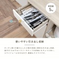 レンジボード 幅90cm 食器棚 ロータイプ レンジ台 キッチン収納 キッチンカウンター 大型レンジ対応 キッチンボード ＜レンジボード＞ 写真8