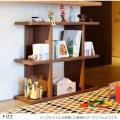 Fizz(フィズ)シェルフ(ロータイプ90cm幅) デザインシェルフ 棚 ラック オープンラック ディスプレイラック リビング収納 幅90cm ブラウン FZ80-90BR 写真8